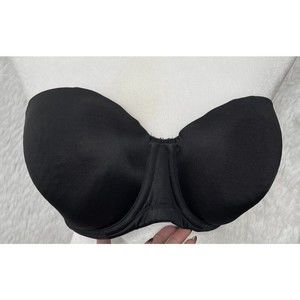 Cacique 40C Bra Black Strapless Boost Underwire Back Closure No Straps Included